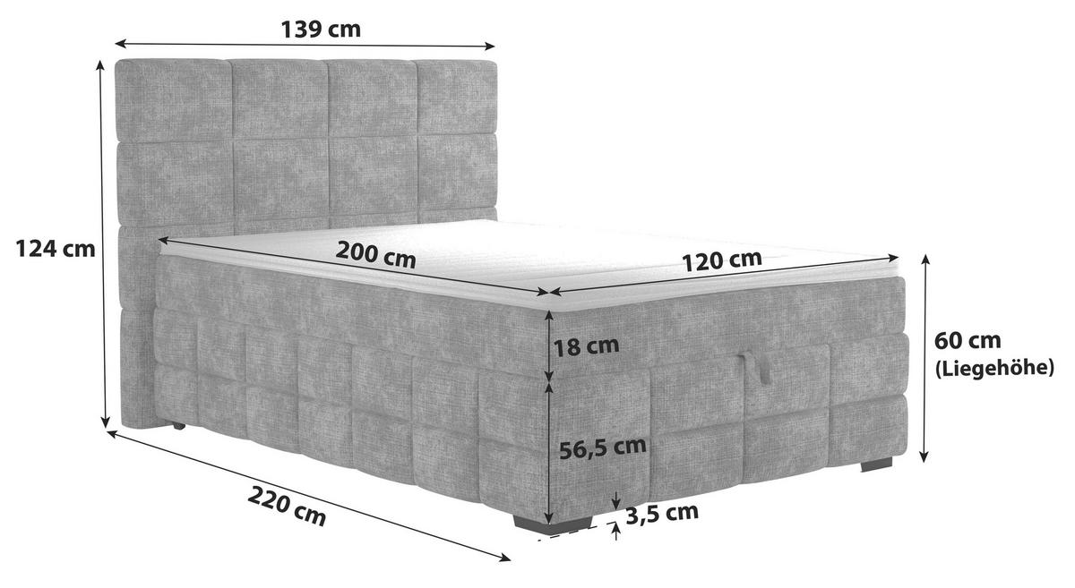 Čalúnená posteľ VEGA 120x200 cm, biela - čierna/biela, Trend, drevo/textil (120/200cm)