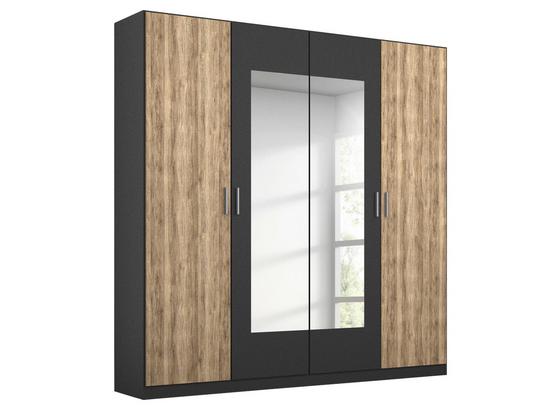 Drehtürenschrank Borneo B: 181 cm Grau - Eichefarben/Grau, Basics, Holzwerkstoff (181/210/54cm) Drehtürenschrank Borneo B: 181 cm Grau - Eichefarben/Grau, Basics, Holzwerkstoff (181/210/54cm)