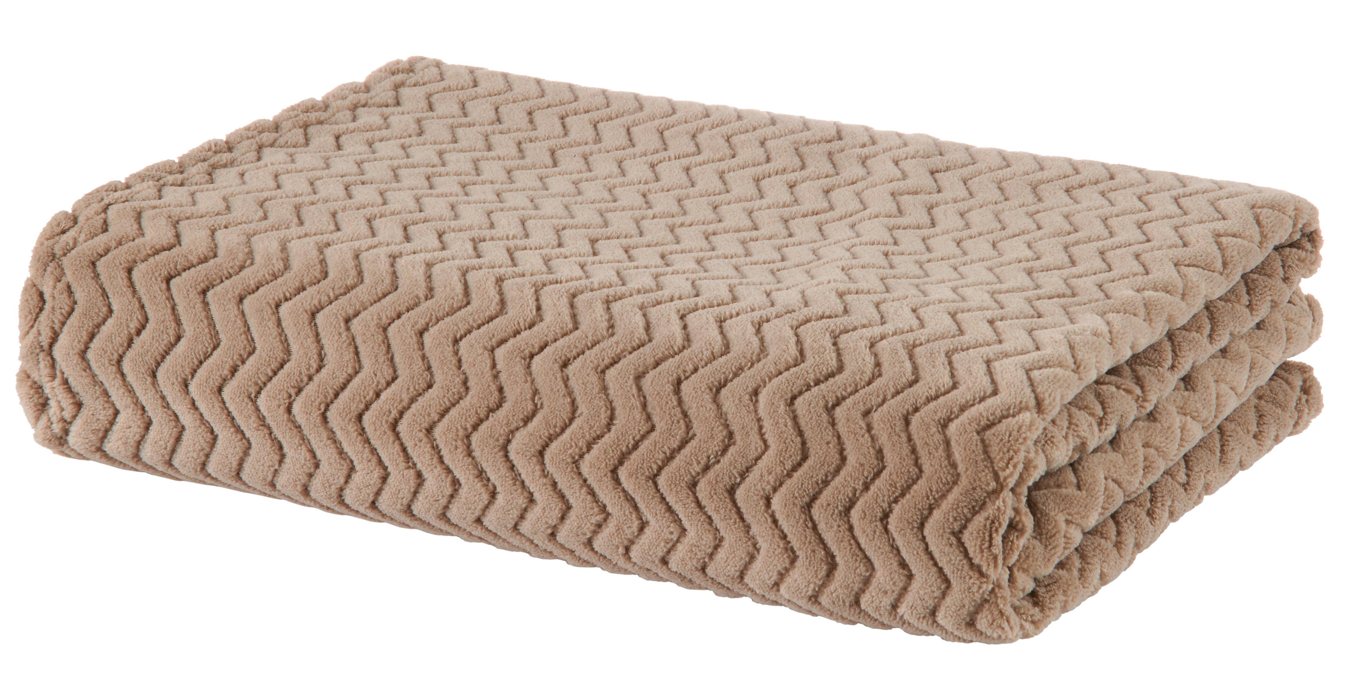 Kuscheldecke Talisha Taupe 130x170 Cm - Taupe, MODERN, Textil (130/170cm) - Luca Bessoni