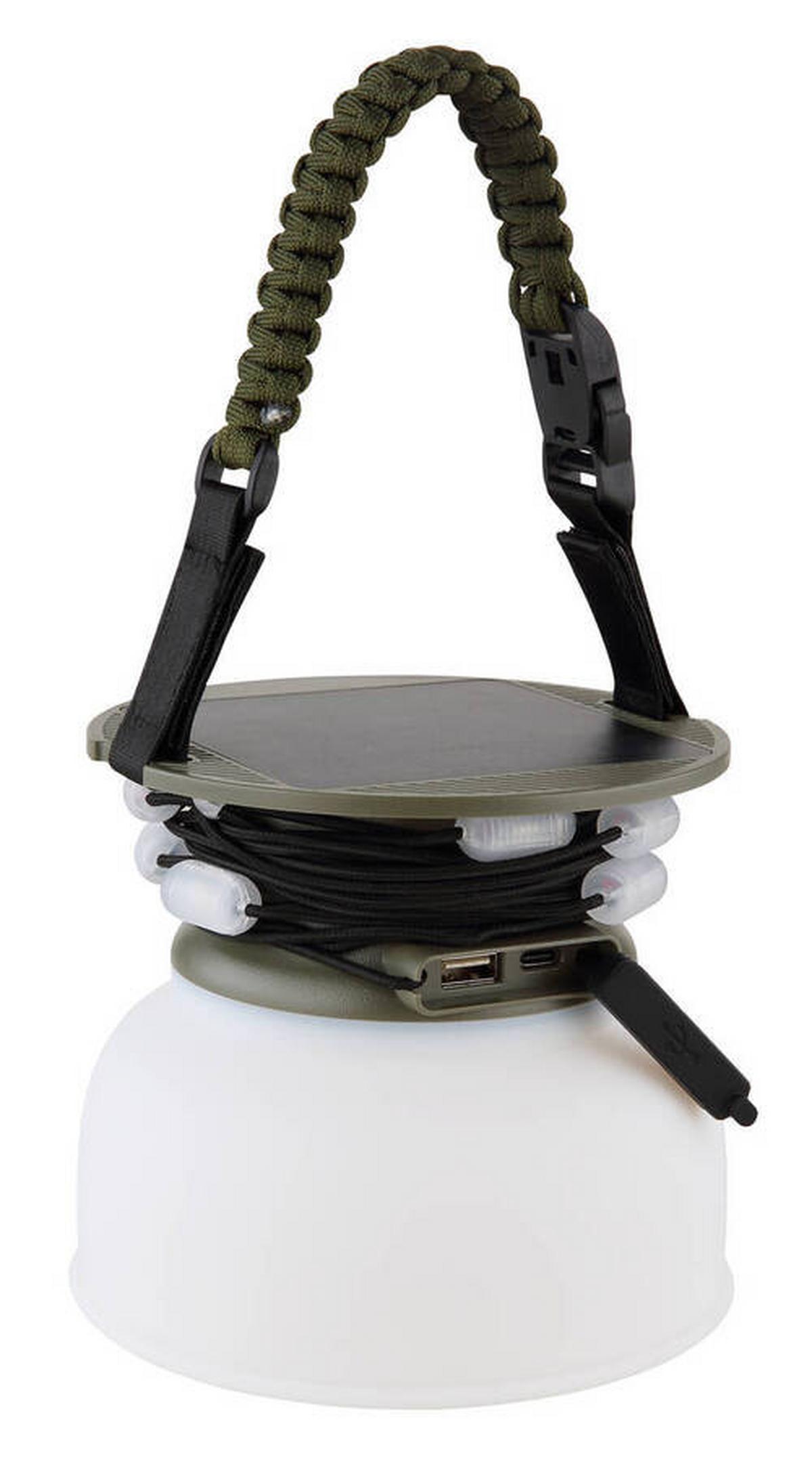 Solarleuchte 36819 - Schwarz/Weiß, Basics, Kunststoff/Textil (14,5/25cm) - Globo