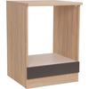 Herdumbauschrank Merle Grau, Eiche Dekor B:60cm - Eichefarben/Grau, Basics, Holzwerkstoff (60/84,8/60cm) - Respekta