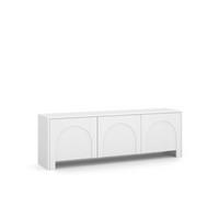 Bílá komoda, bezúchytkové otevíraní, š: 150cm - bílá, Design, kompozitní dřevo (150/49/35cm)