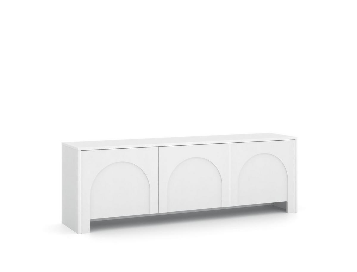 Bílá komoda, bezúchytkové otevíraní, š: 150cm - bílá, Design, kompozitní dřevo (150/49/35cm)