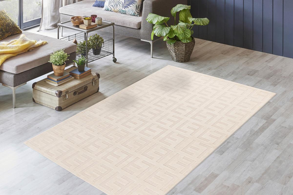 Flachwebteppich Madita 400 - Weiß, KONVENTIONELL, Textil (120/170cm) - Kayoom