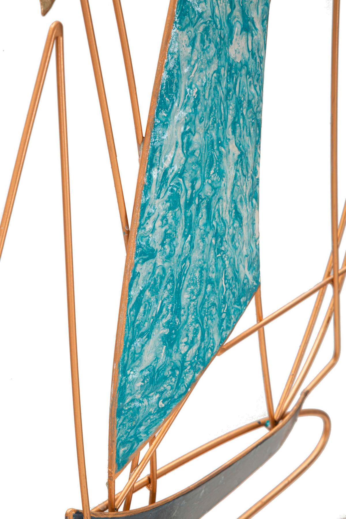 Wanddeko Vela Color Goldfarben/blau/gelb B: 78,7cm - Basics, Metall (78.7/97.8/3.8cm)