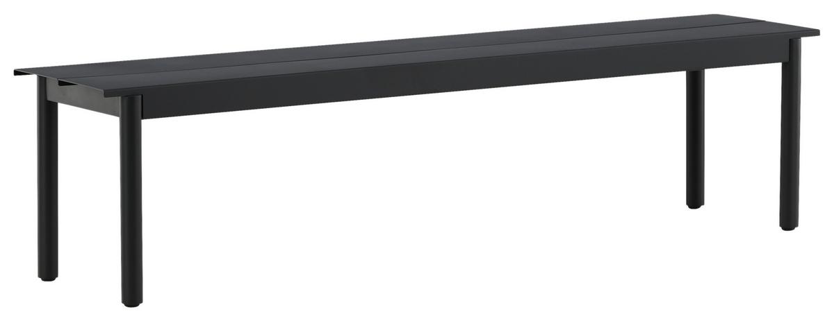 Gartenbank Modena - Schwarz, KONVENTIONELL, Metall (180/35/40cm) - Gardenson