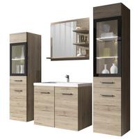 Kúpeľňa dekor dub San Remo - biela/dub San Remo, Lifestyle, kompozitné drevo/plast (120cm) - P & B