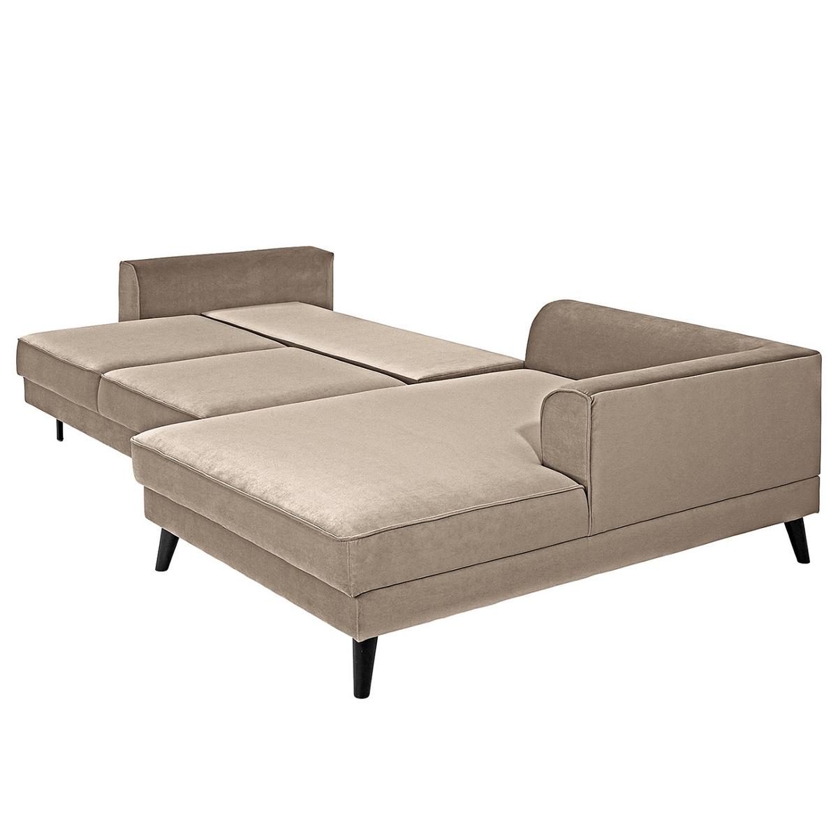 Eckschlafsofa Lumber Jack Hellgrau S: 280x169 Cm - Wengefarben/Hellgrau, MODERN, Textil (280/169cm) - Trendmanufaktur