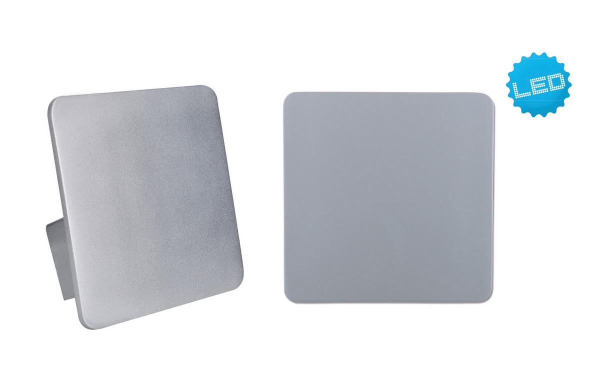 LED-Wandleuchte Stan 1-Flammig, Eckig - Weiß, Basics, Metall (5,5cm) - Näve