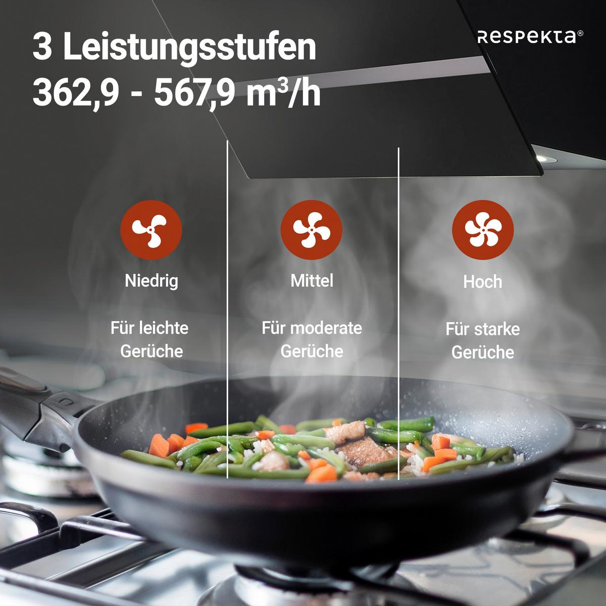 Kopffreihaube Respekta Hera Metall/glas Schwarz B: 79,5 Cm - Schwarz, Trend, Glas/Metall (79,5/74,2-109,2/38,5cm) - Respekta