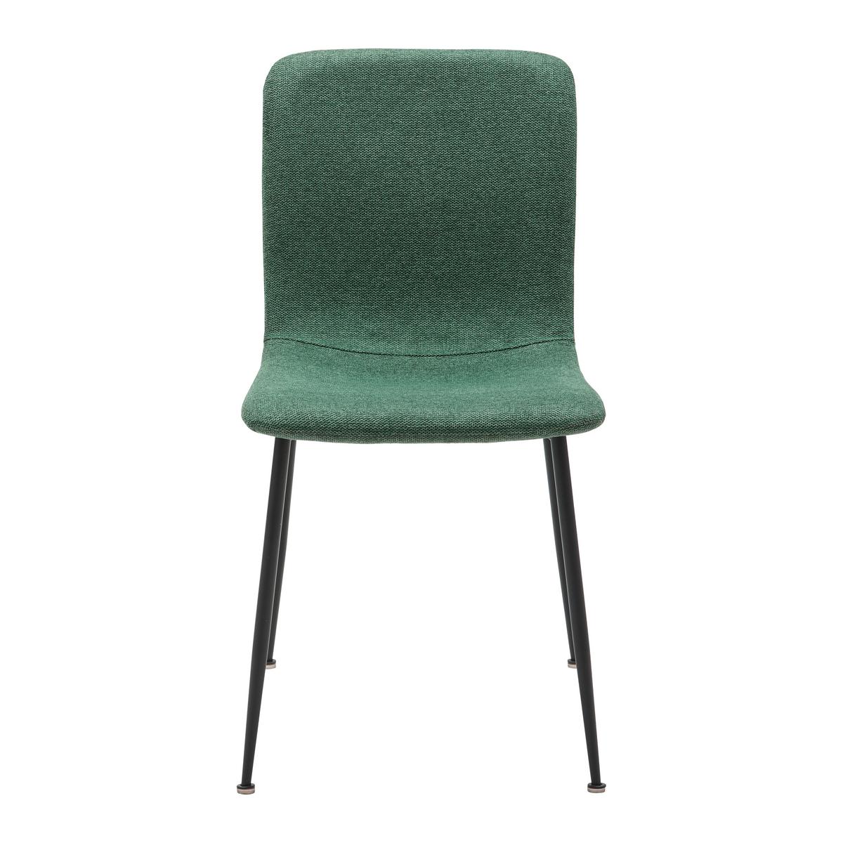 Jídelní židle NELE zelená - černá/zelená, Moderní, kov/dřevo (43/83/56cm) - P & B