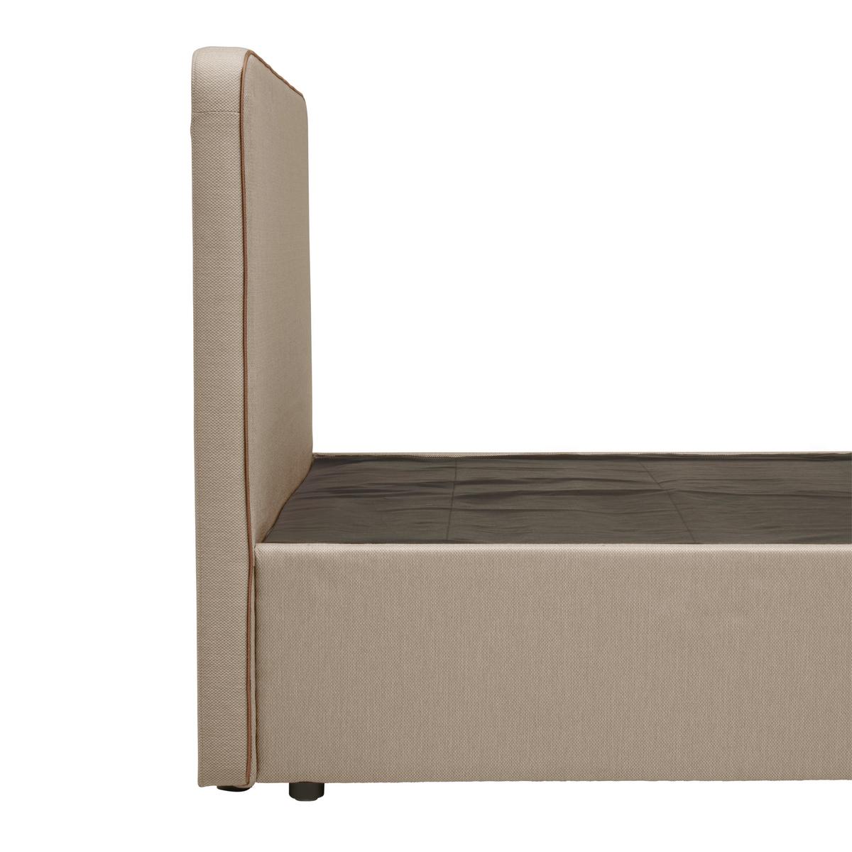 Boxbett Mit Topper 120x200 Cm Anton, Beige - Beige, KONVENTIONELL, Holz/Textil (120/200cm) - P & B