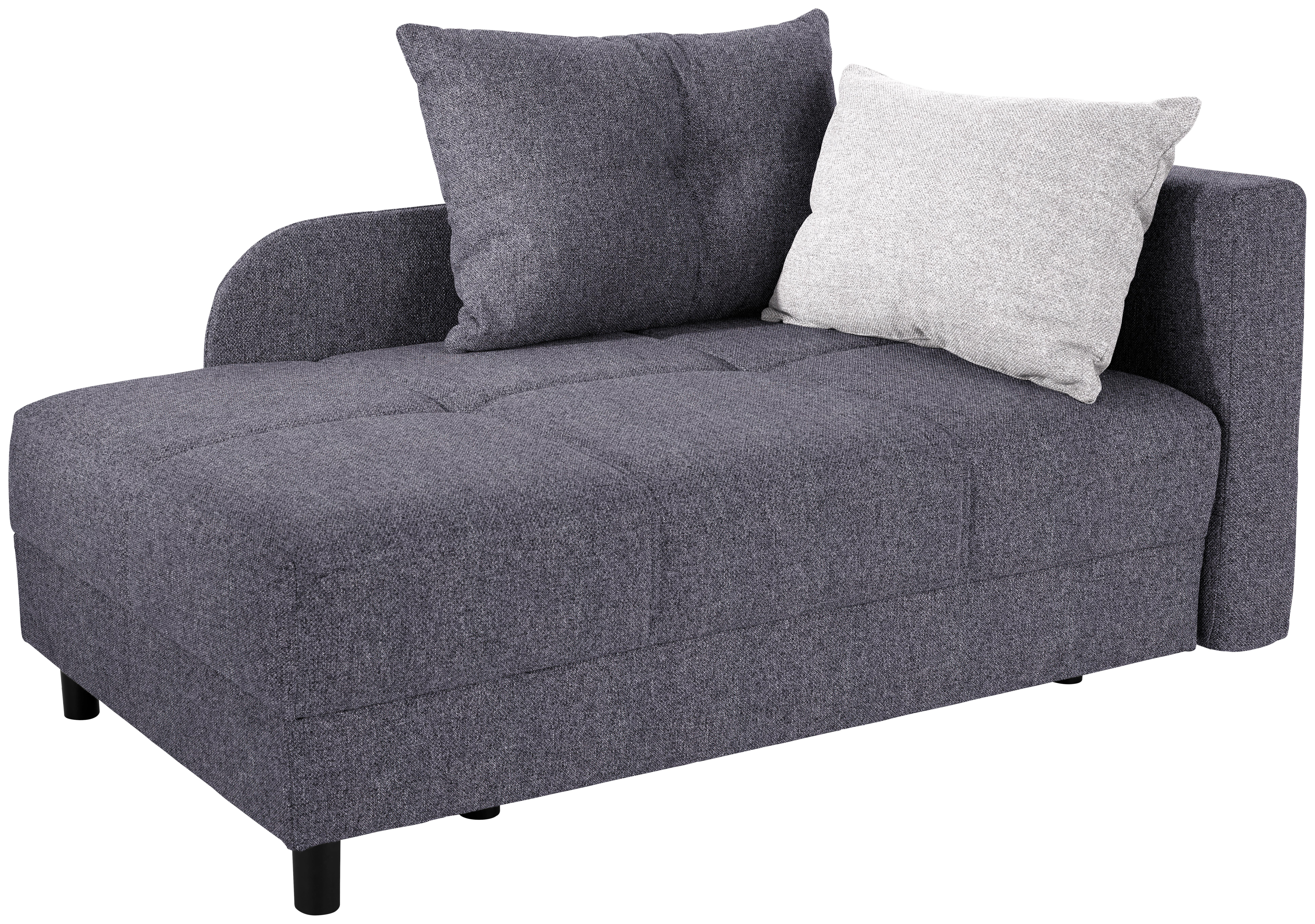 Lenoška S Polštáři Nova, Antracitová - šedá/světle šedá, Basics, kov/dřevo (85/145cm) - Ondega
