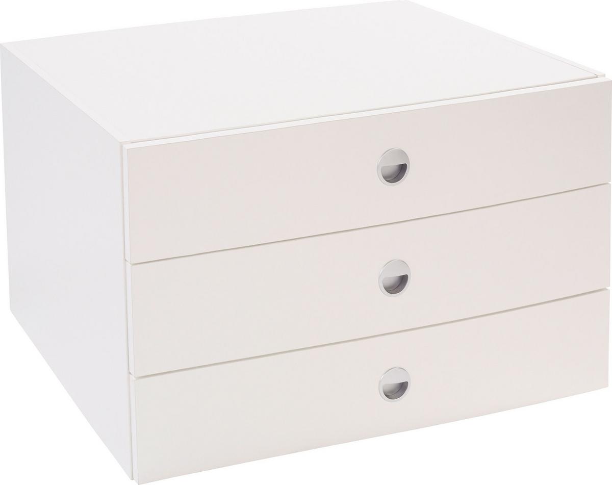 SADA ZÁSUVEK JULIA/AREZZO/MOON - bílá, Moderní, kompozitní dřevo (82,5/49/48,5cm)