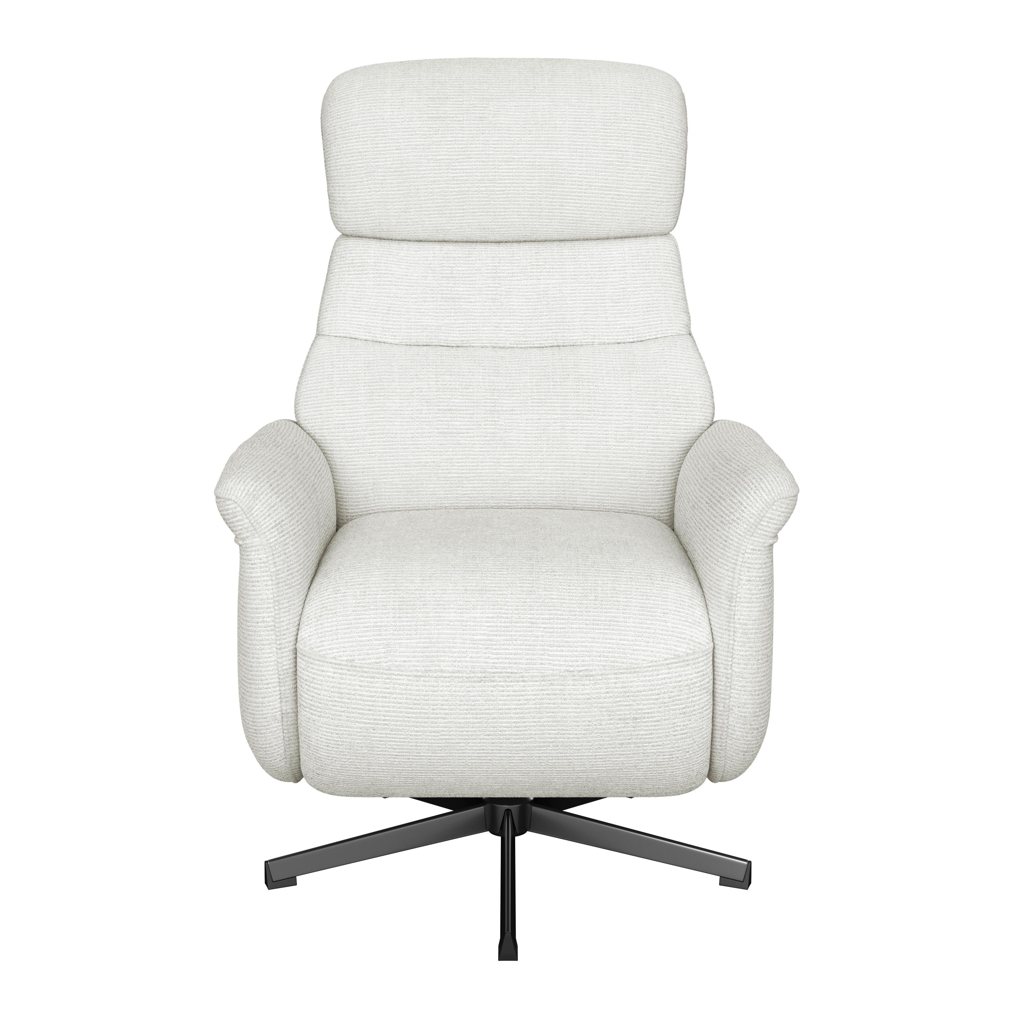Relaxsessel Manila Chenille silber, B: 73 cm - Silberfarben/Schwarz, MODERN, Textil/Metall (73/113/89cm)