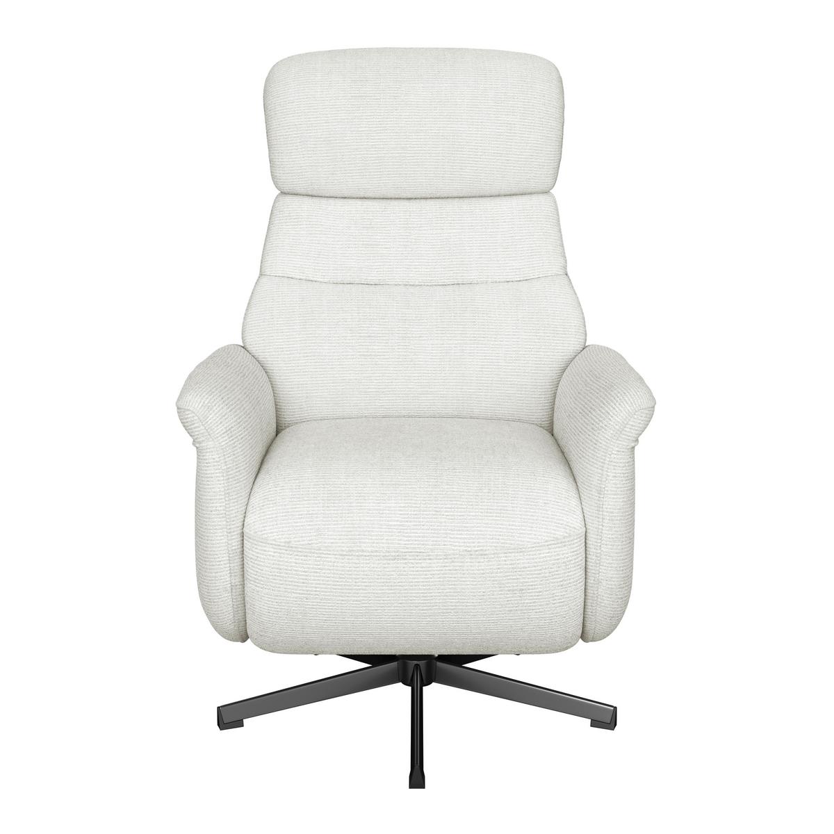 Relaxsessel Manila Chenille silber, B: 73 cm - Silberfarben/Schwarz, MODERN, Textil/Metall (73/113/89cm)