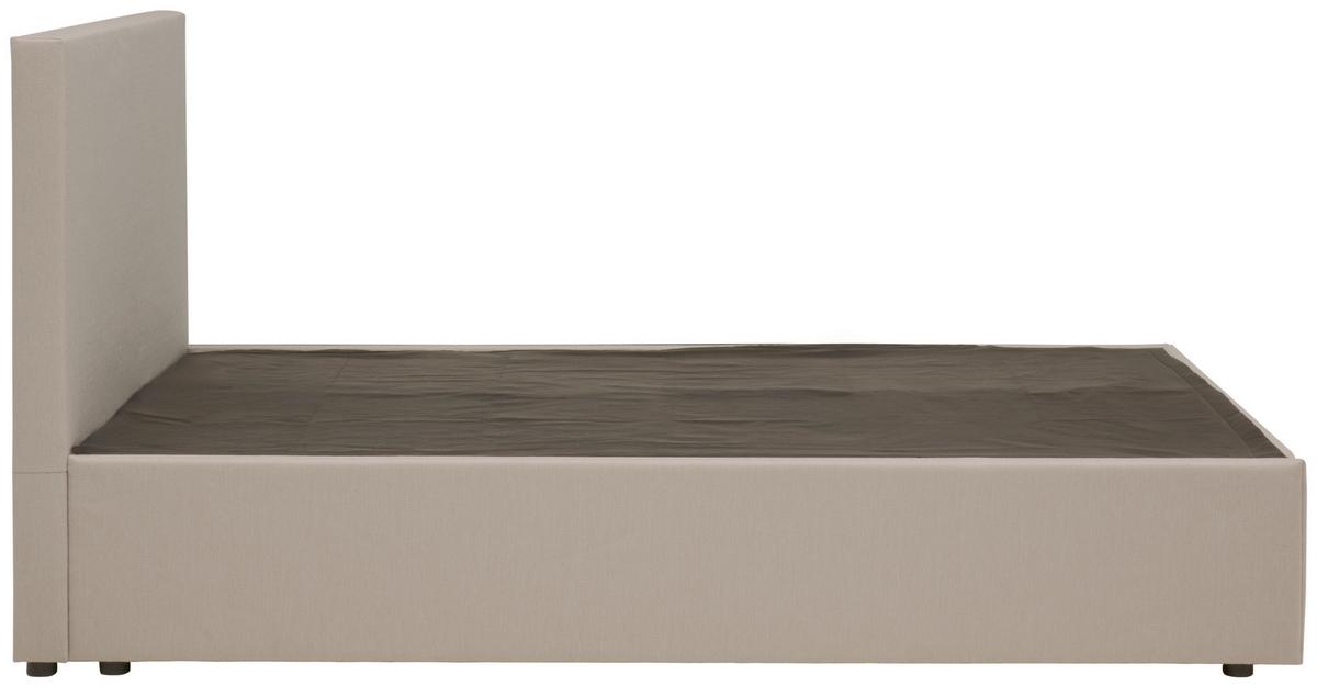 Boxbett mit Topper 120x200 Carolina - Sandfarben/Schwarz, KONVENTIONELL, Holz/Textil (120/200cm) - P & B
