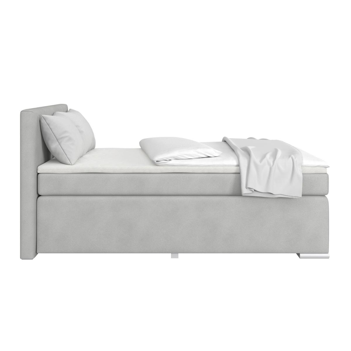 Boxspringbett Mira 1 - Schieferfarben, Basics, Holz/Kunststoff (120/200cm)