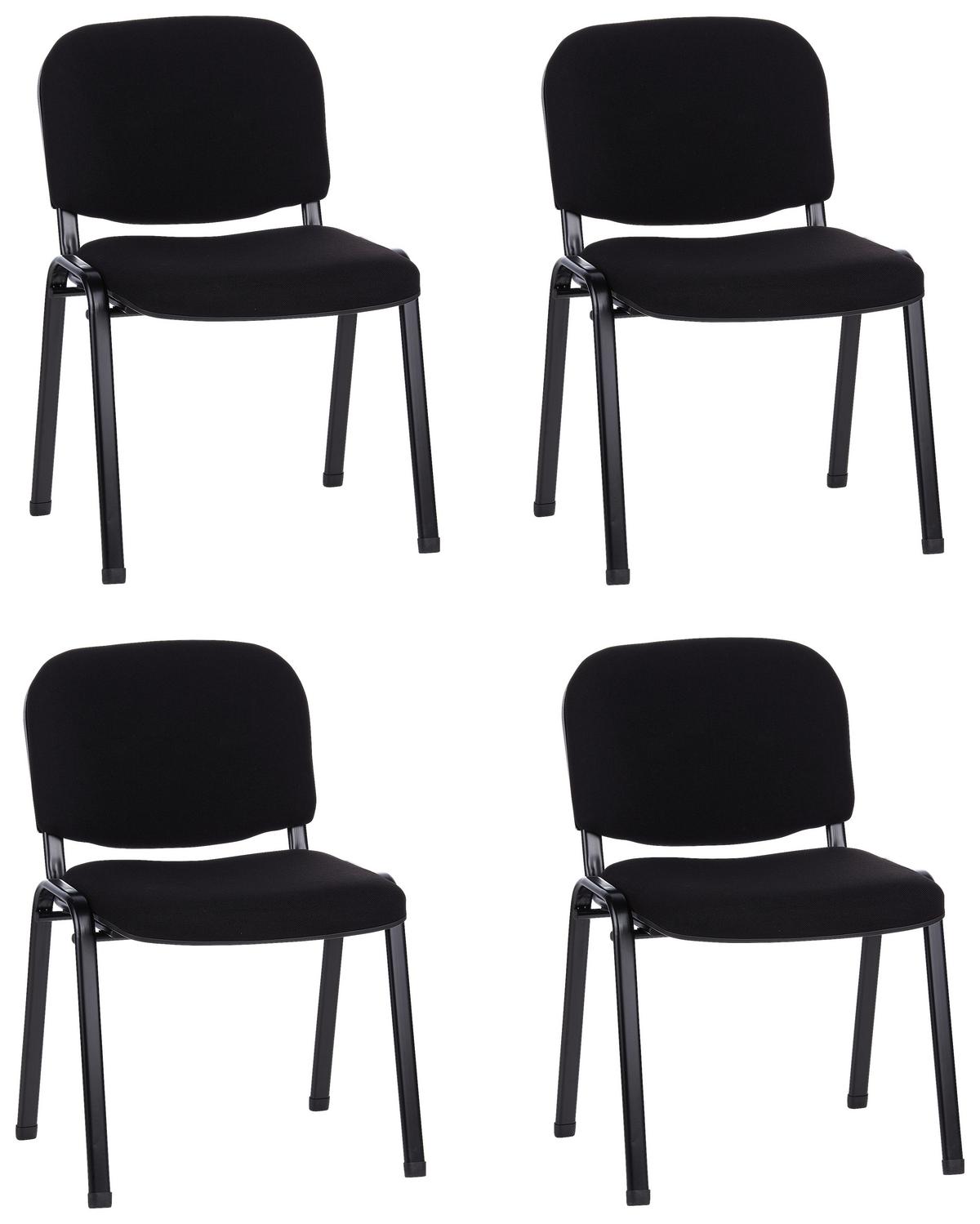 Besucherstuhl Xt 600 - Schwarz, Basics, Textil/Metall (58/84/48cm) - MID.YOU