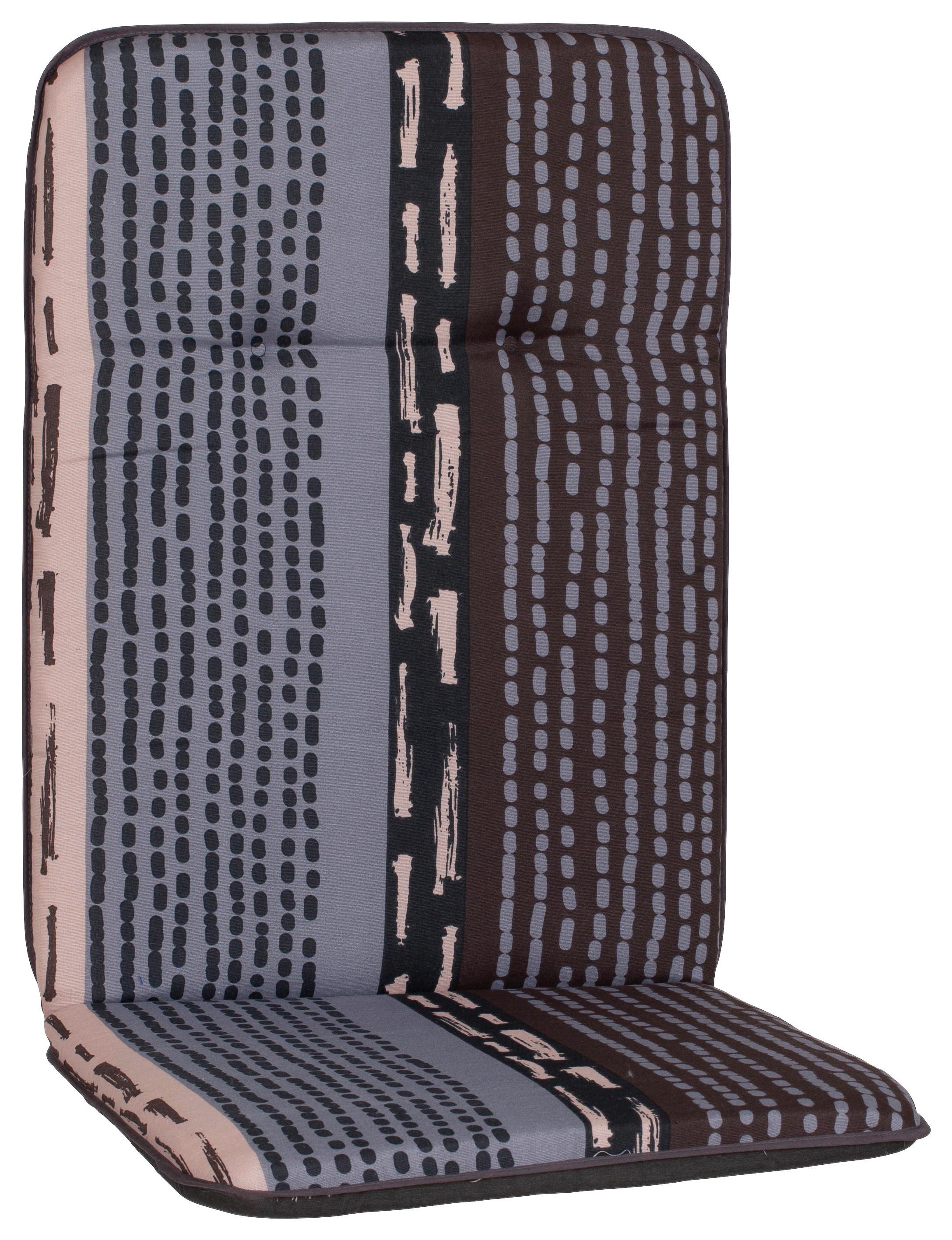 Sesselauflage Bali Hochlehner - Schwarz/Grau, Basics, Textil (114/47/5cm) - Beo