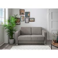 Schlafsofa Mia, Graubraun B: 159 Cm - Chromfarben/Graubraun, Basics, Textil (159/88/87cm) - Livetastic