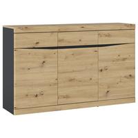Kommode Turino Eiche Artisan Anthrazit B: 150cm - Anthrazit/Eiche Artisan, Trend, Holzwerkstoff (150/92,1/39,9cm)