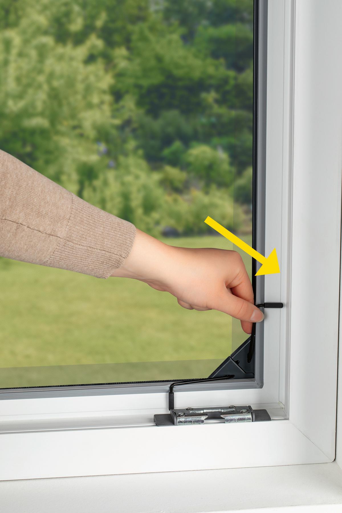 Mückennetz Teleskop Insektenschutzgitter Anthrazit - antracitová, Basics, kov/plast (115/135cm)