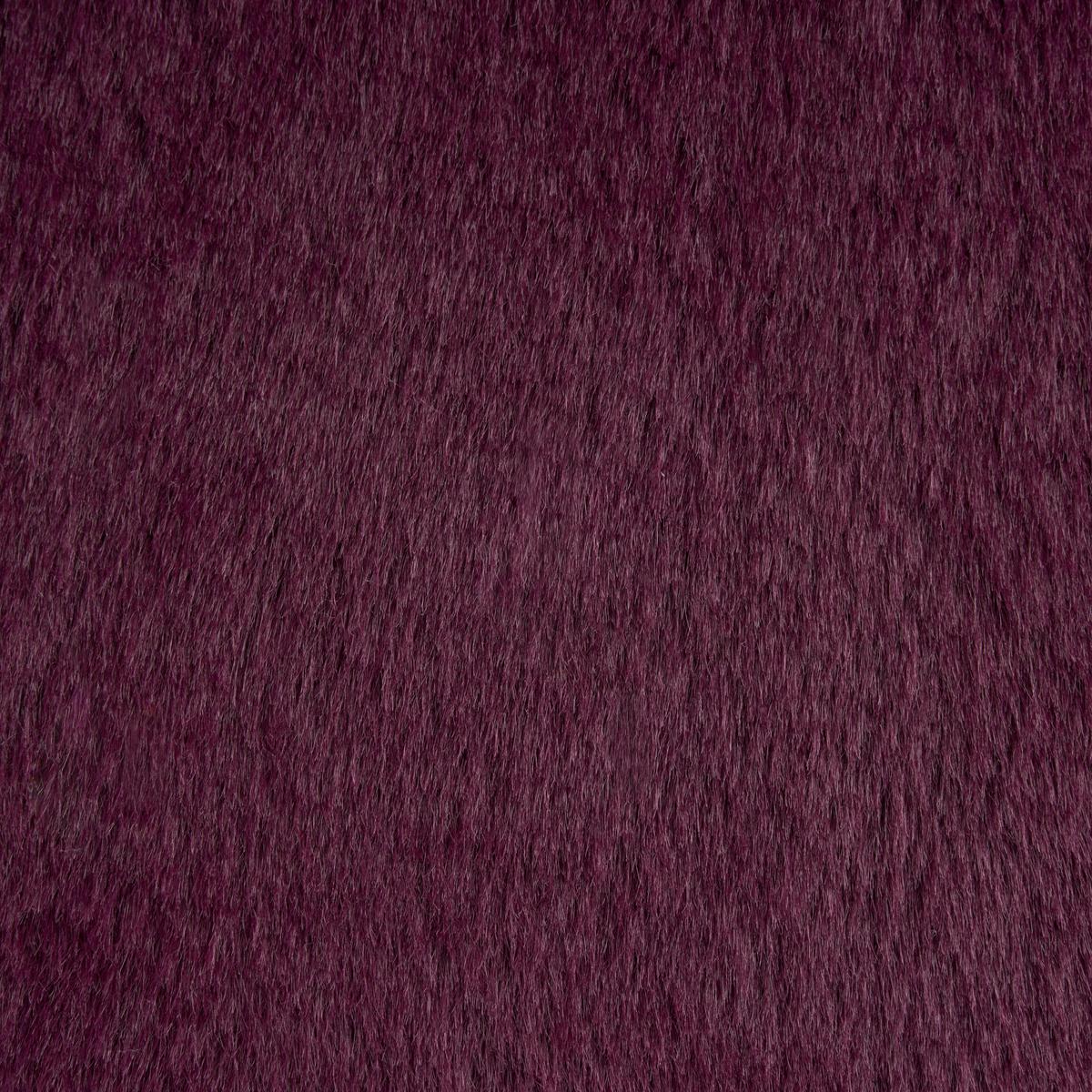 Dizajnová taburetka VICKY, bordová umelá kožušina - bordová, Modern, kov/drevo (54/54/44cm) - Premium Living