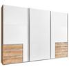 Schwebetürenschrank Mit Laden 300cm Level 36a, Weiß/eiche - Eichefarben/Weiß, MODERN, Holzwerkstoff (300/216/65cm) - MID.YOU