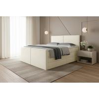 Boxspringbett Rodi Beige LF: 180x200 cm - Beige, MODERN, Textil (180/200cm) - Livetastic