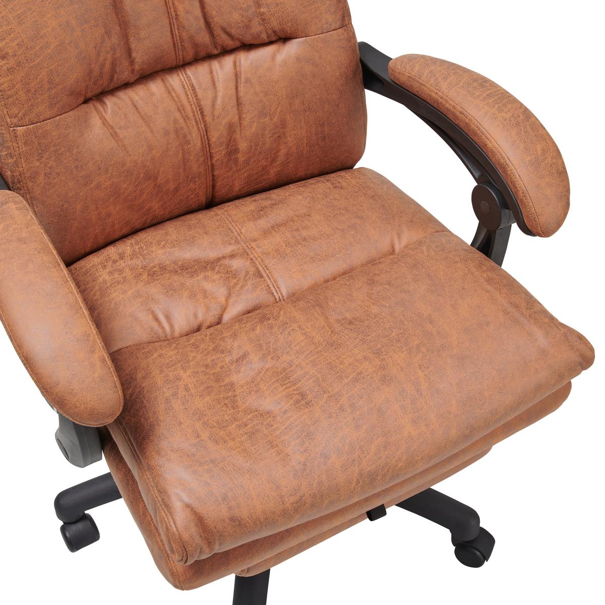 Chefsessel Bernie - Schwarz/Braun, LIFESTYLE, Holz/Kunststoff (66/114 - 122/71,5cm) - MID.YOU