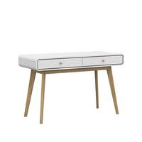 SCHREIBTISCH Cassie Weiß L: 120cm - Eichefarben/Weiß, Design, Holzwerkstoff (120/79/50cm) - MID.YOU