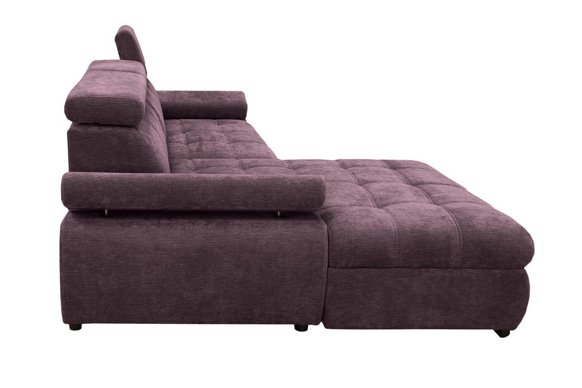 Rohová sedačka VEGAS, ľavá, černicová ženilka - čierna/černicová, Design, drevo/textil (173/294cm)