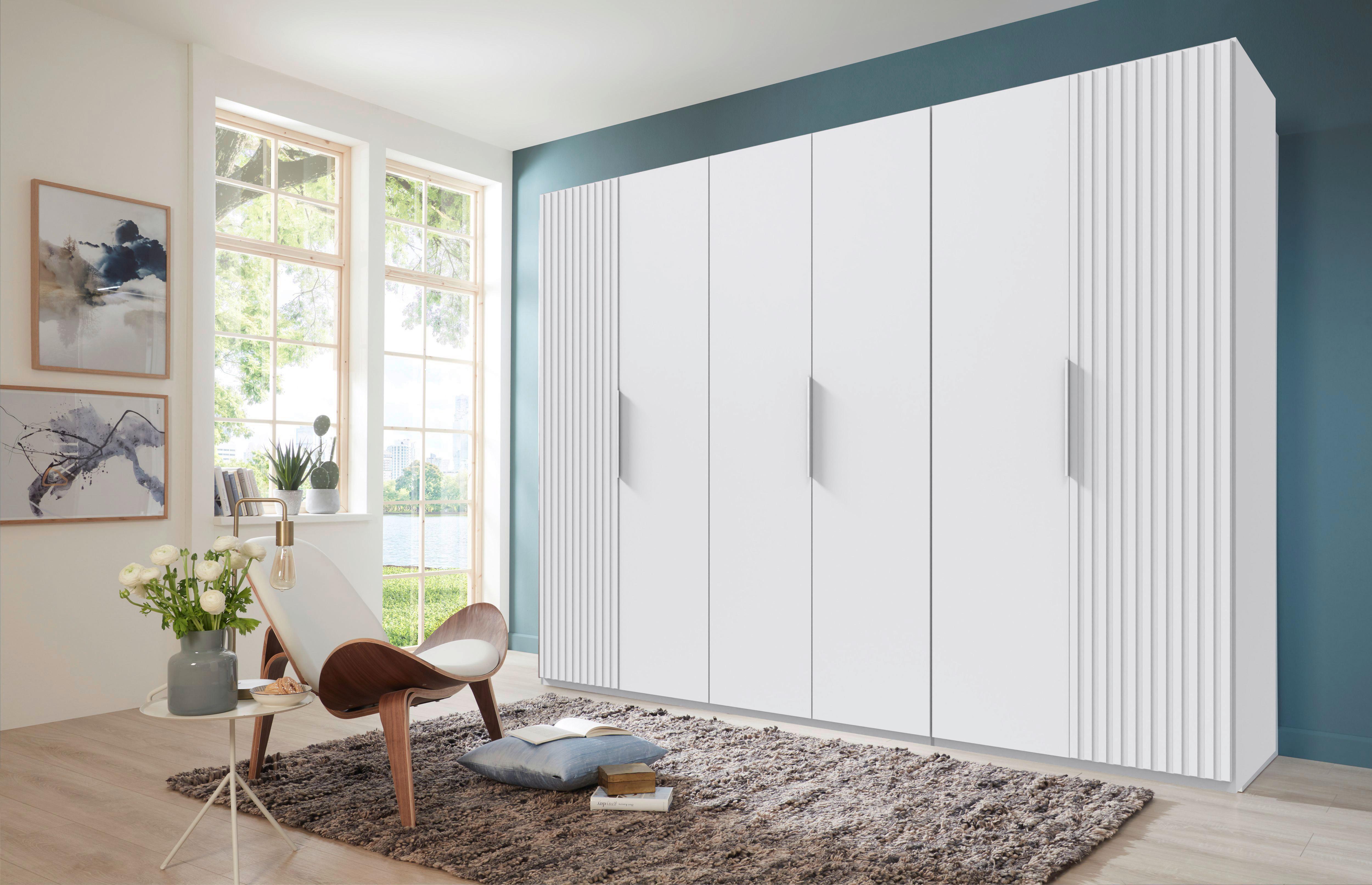 Drehtürenschrank Andorra Weiß B: 300 Cm - Weiß, MODERN, Holzwerkstoff (300/216/58cm) - MID.YOU