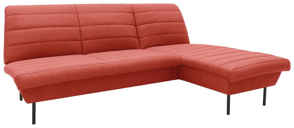 Ecksofa Looks Ix Orange - Schwarz/Orange, Design, Textil (214/168cm) - LOOKS by W.Joop