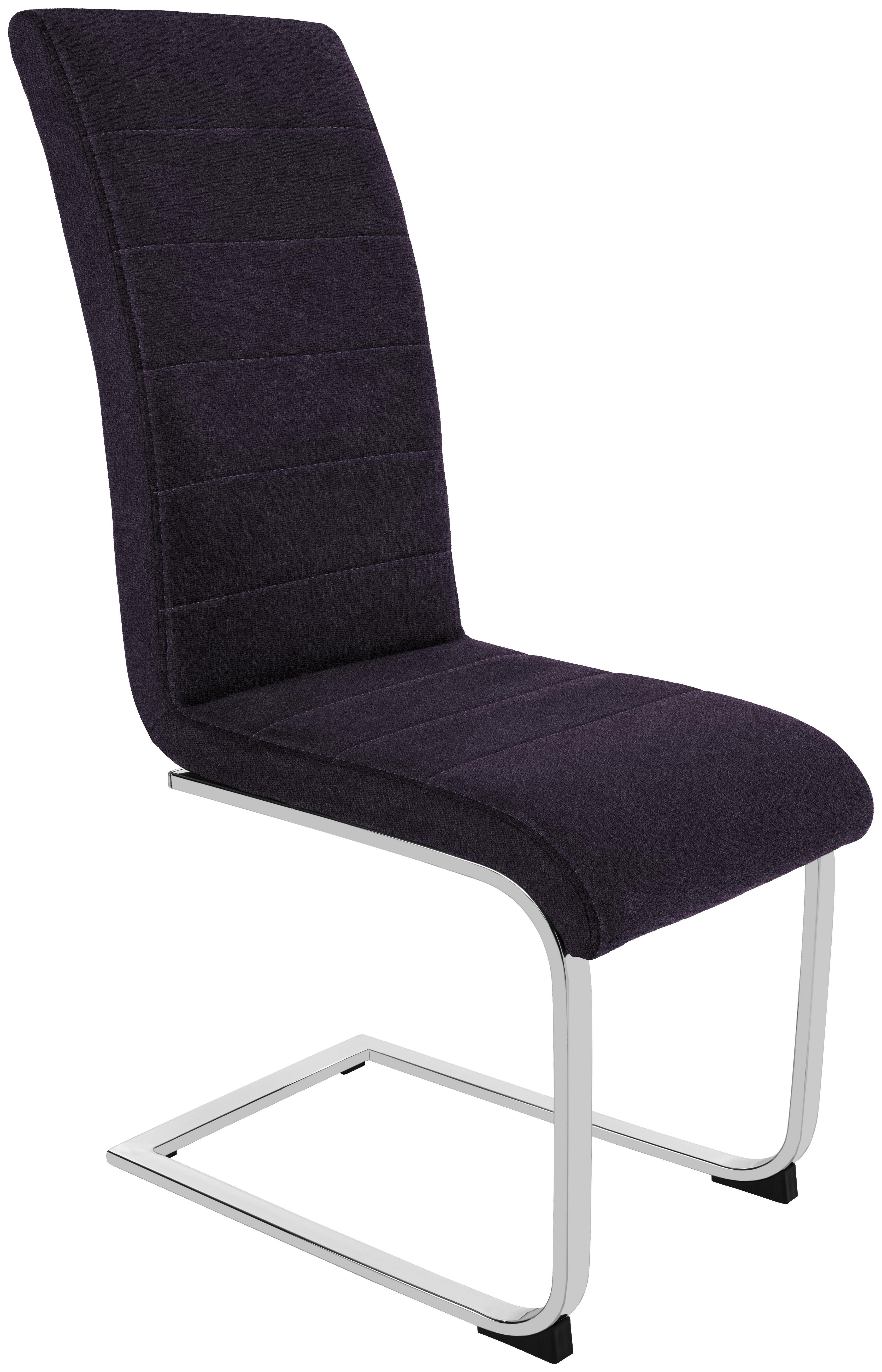 Schwingstuhl Cres - Chromfarben/Schwarz, MODERN, Holz/Textil (44/105/47cm)