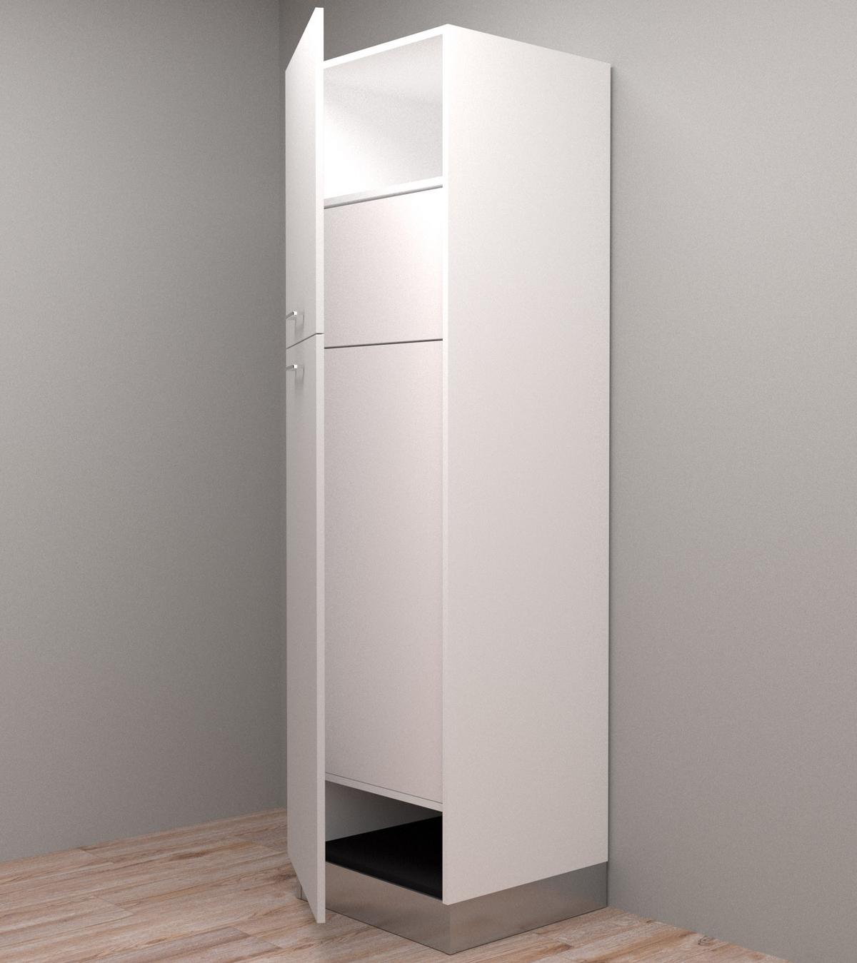Küchenzeile Badia mit Geräten 245 cm Weiß - MODERN (245/88/216cm) - MID.YOU