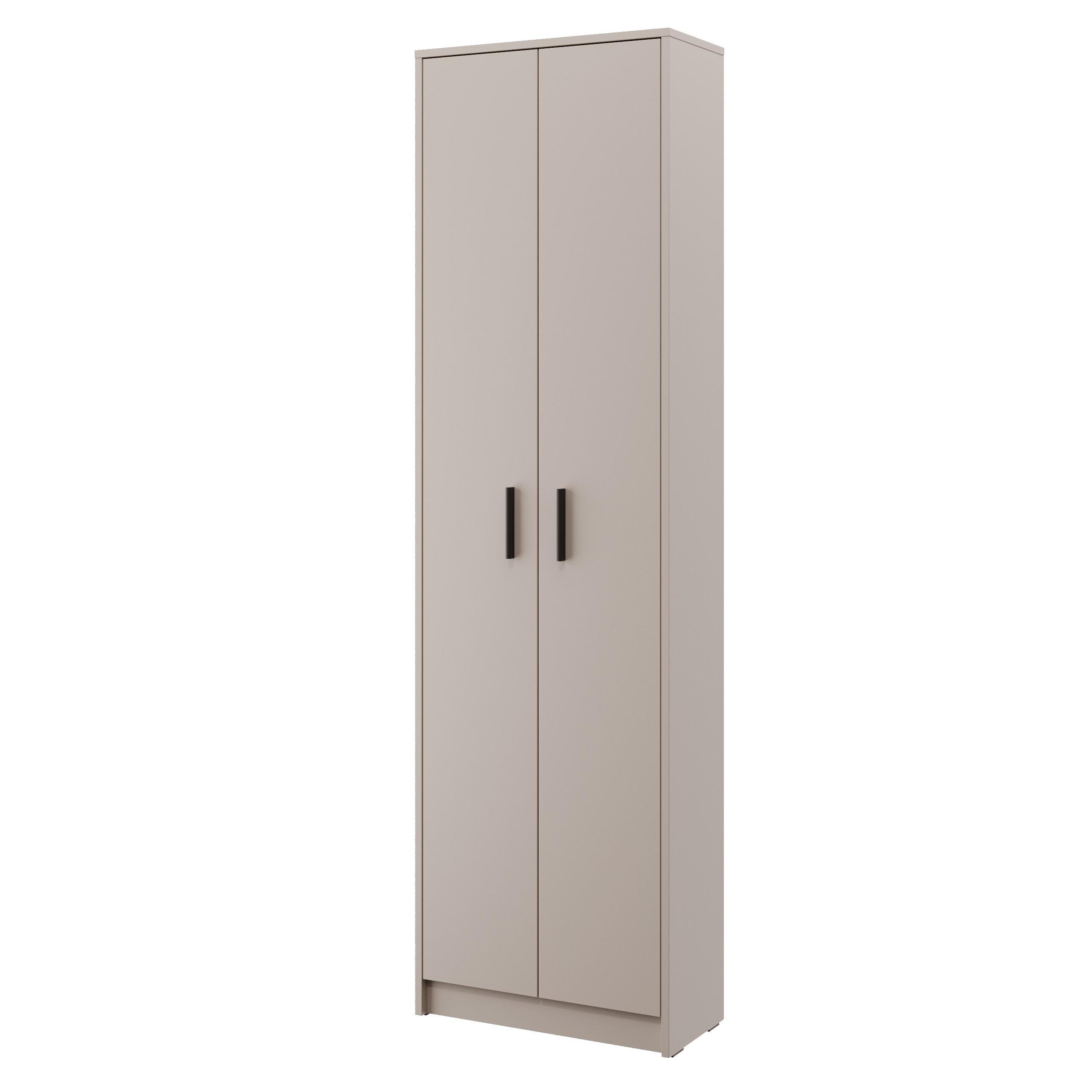 Skříň na odev Elza, *CENOVÝ TRHÁK* - černá/kašmírová, Moderní, kompozitní dřevo/plast (55/190/26cm) - Based