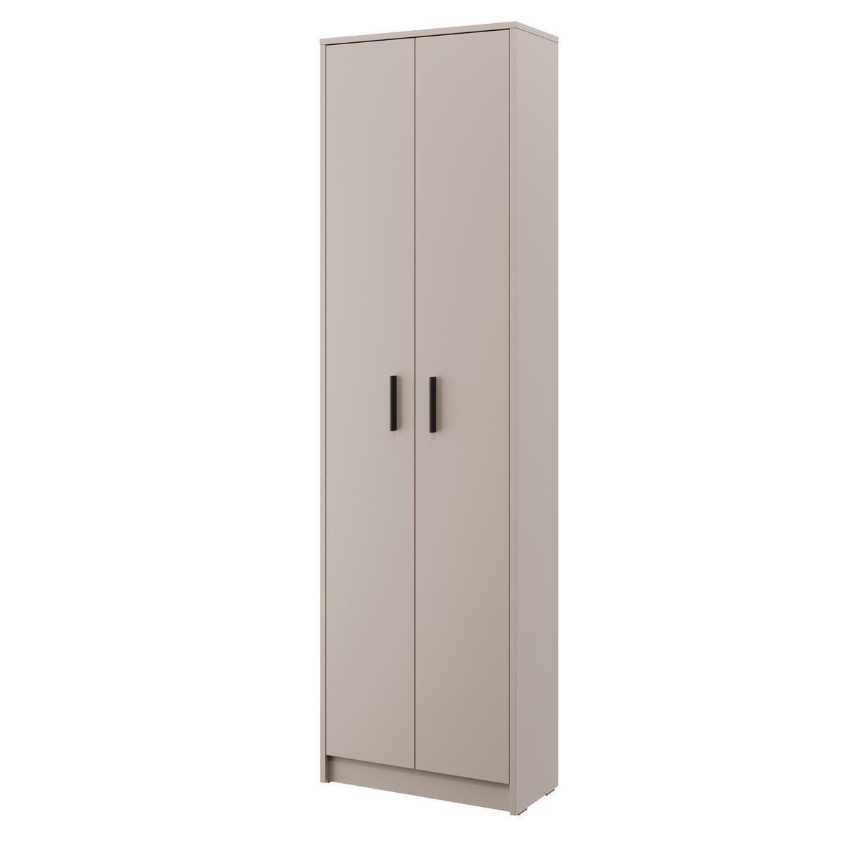Predsieňová skriňa Elza, *CENOVÝ TRHÁK* - čierna/kašmírová, Modern, kompozitné drevo/plast (55/190/26cm) - Based