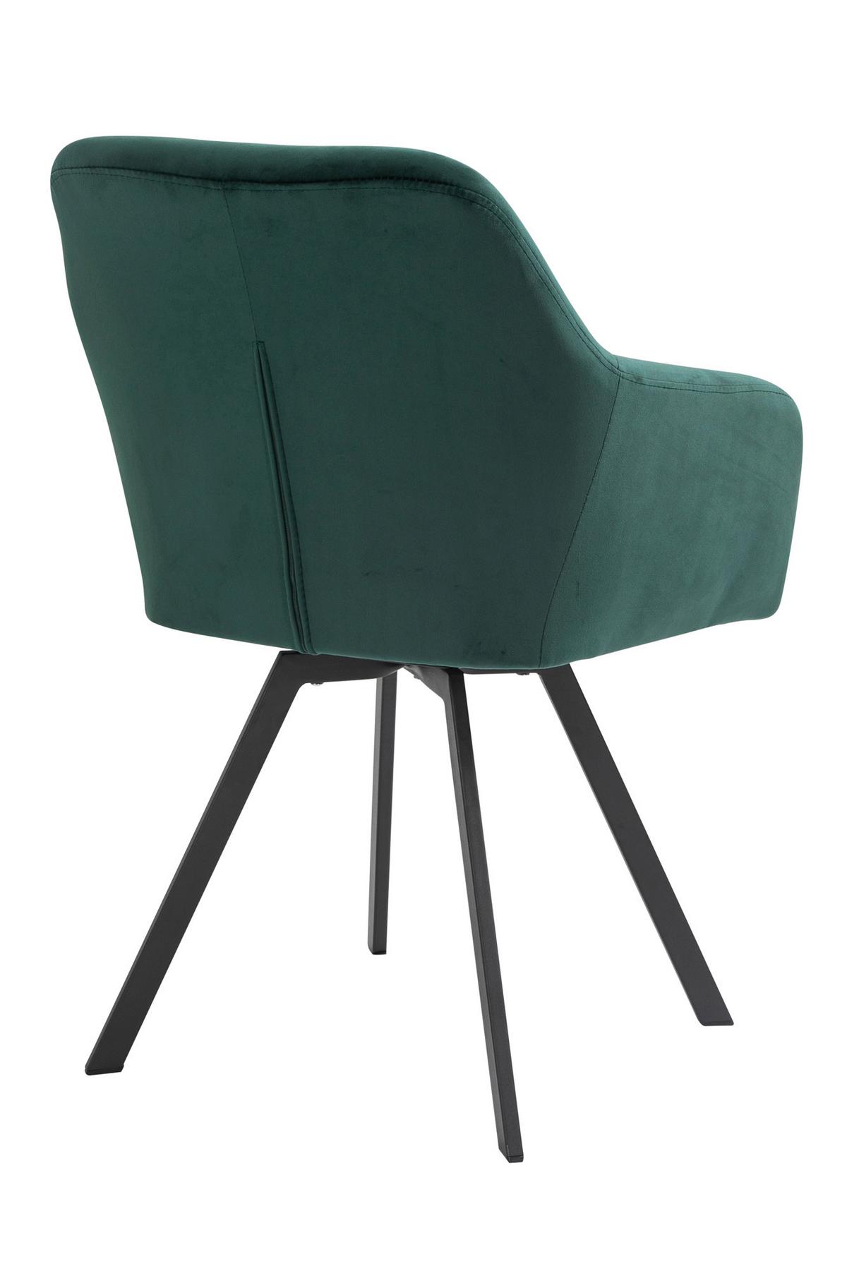 Tischgruppe Cognac/waldgrün L: 180 Cm - Waldgrün/Cognac, MODERN, Holz/Textil (180/90/77cm) - Livetastic