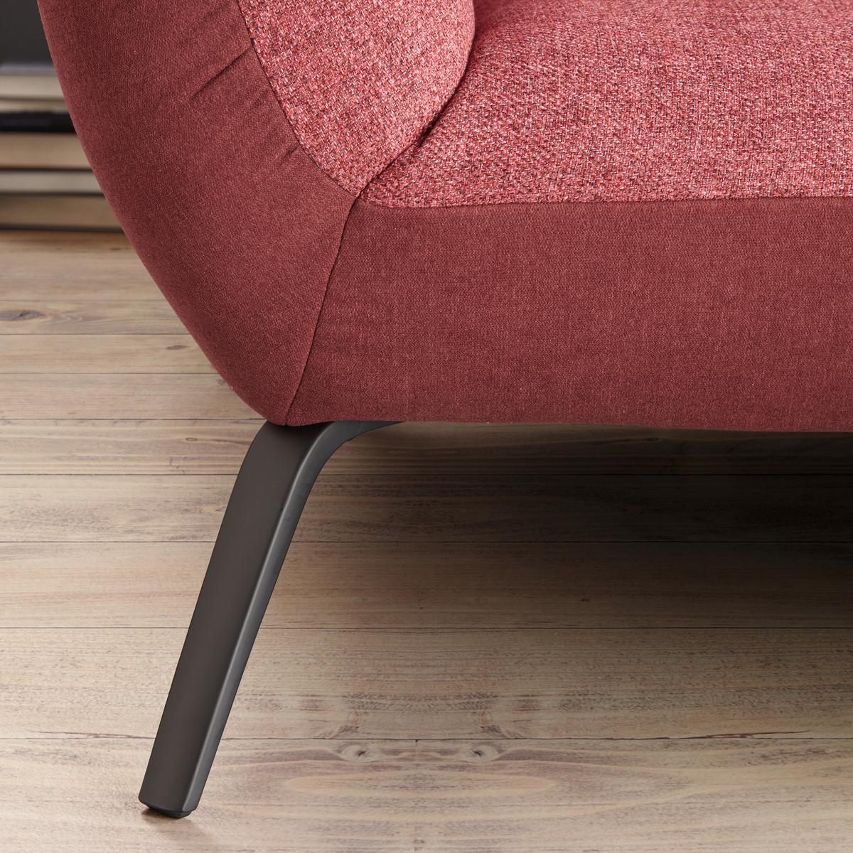 Veľká pohovka TRENDY, bordová - čierna/bordová, Modern, kompozitné drevo (260/93/124cm) - Premium Living