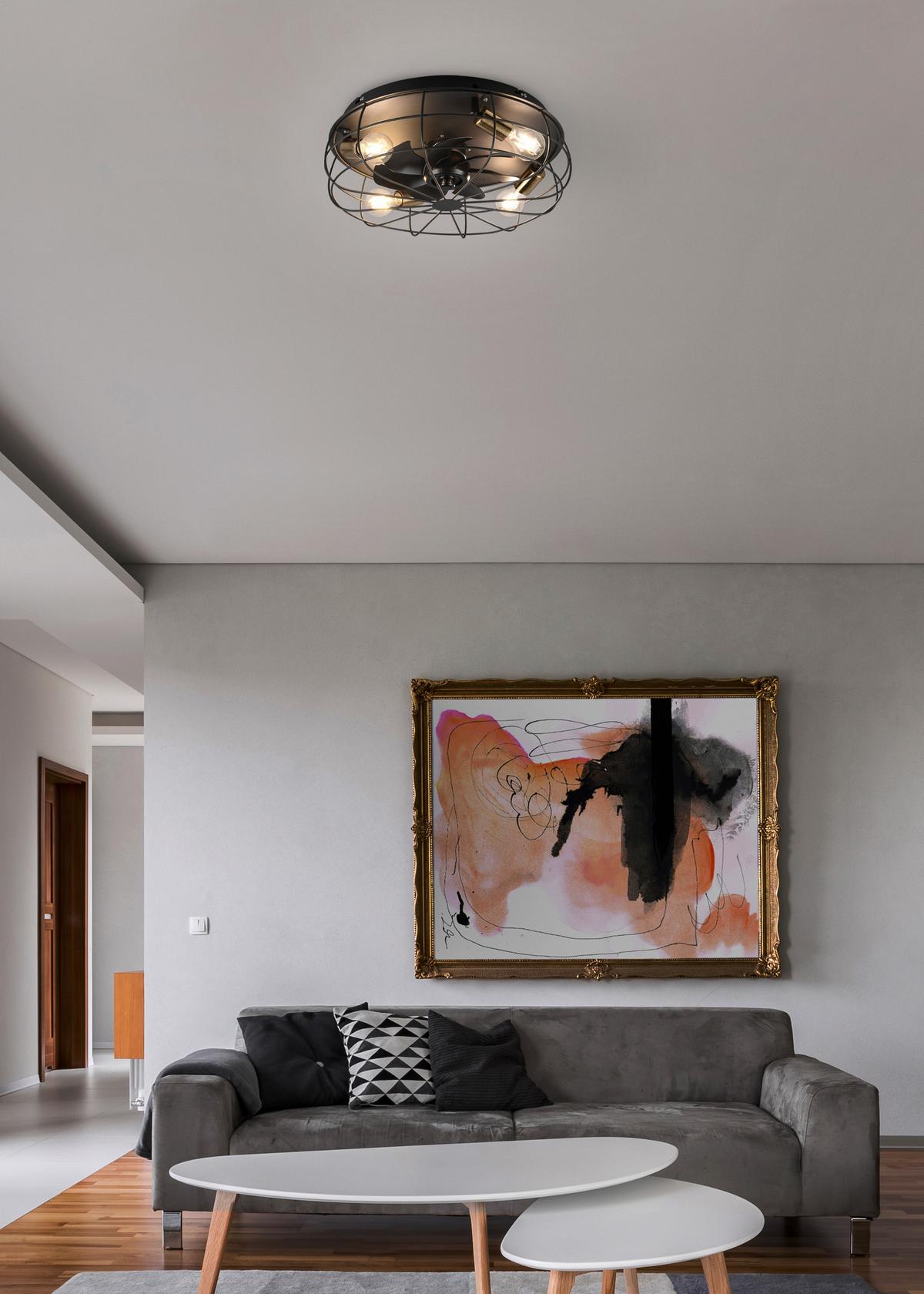 LED-Deckenleuchte R61095032 Ø 48,5 cm - Schwarz, LIFESTYLE, Kunststoff/Metall (48,5/17,5cm)