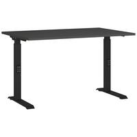 Schreibtisch Schwarz/graphitfarben L: 120cm - Schwarz/Graphitfarben, MODERN, Holzwerkstoff/Metall (120/80/68-91cm) - Germania