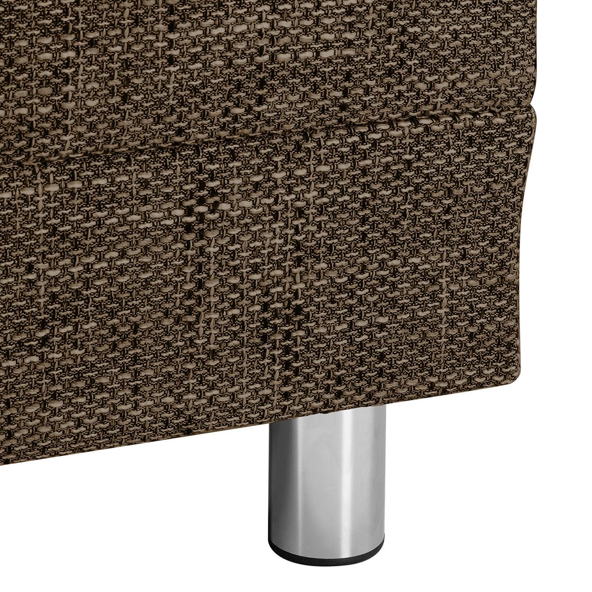 Ecksofa Grenwood Braun S: 144x200 Cm - Chromfarben/Braun, Design, Textil (144/200cm) - MID.YOU