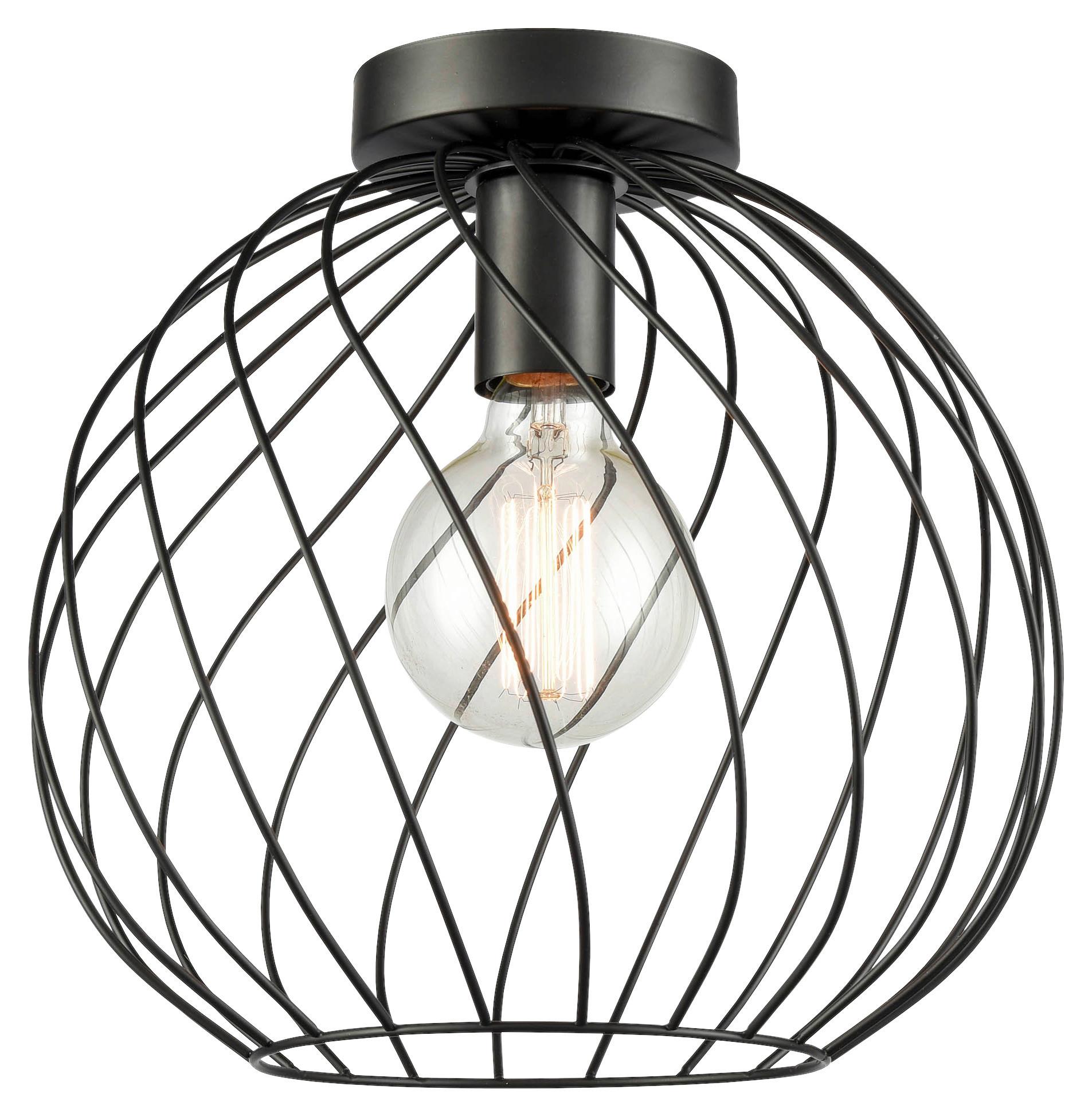 Stropní Svítidlo Ottula, 30/29cm, 40 Watt - černá, Moderní, kov (30/29cm) - Modern Living