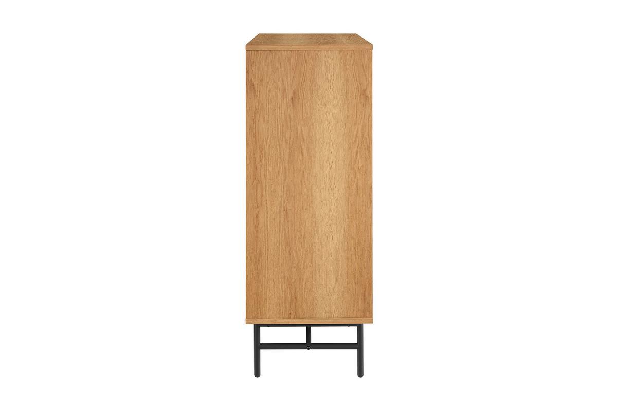Kommode Schwarz, Eiche Dekor B: 80cm - Eichefarben/Schwarz, Design, Holz/Holzwerkstoff (80/113/40cm) - Livetastic