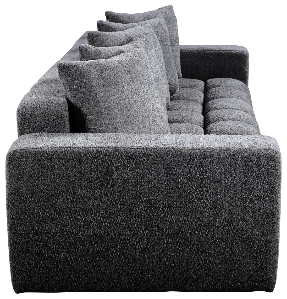 Schlafsofa Cloud Dunkelgrau B: 250 cm - Dunkelgrau/Schwarz, Basics, Textil (250/86/140cm) - Livetastic