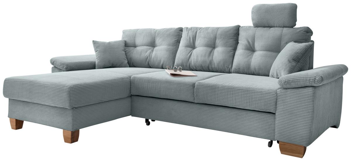 Ecksofa Brizzini Hellblau S: 176x270 Cm - Naturfarben/Hellblau, MODERN, Textil (176/270cm) - Livetastic