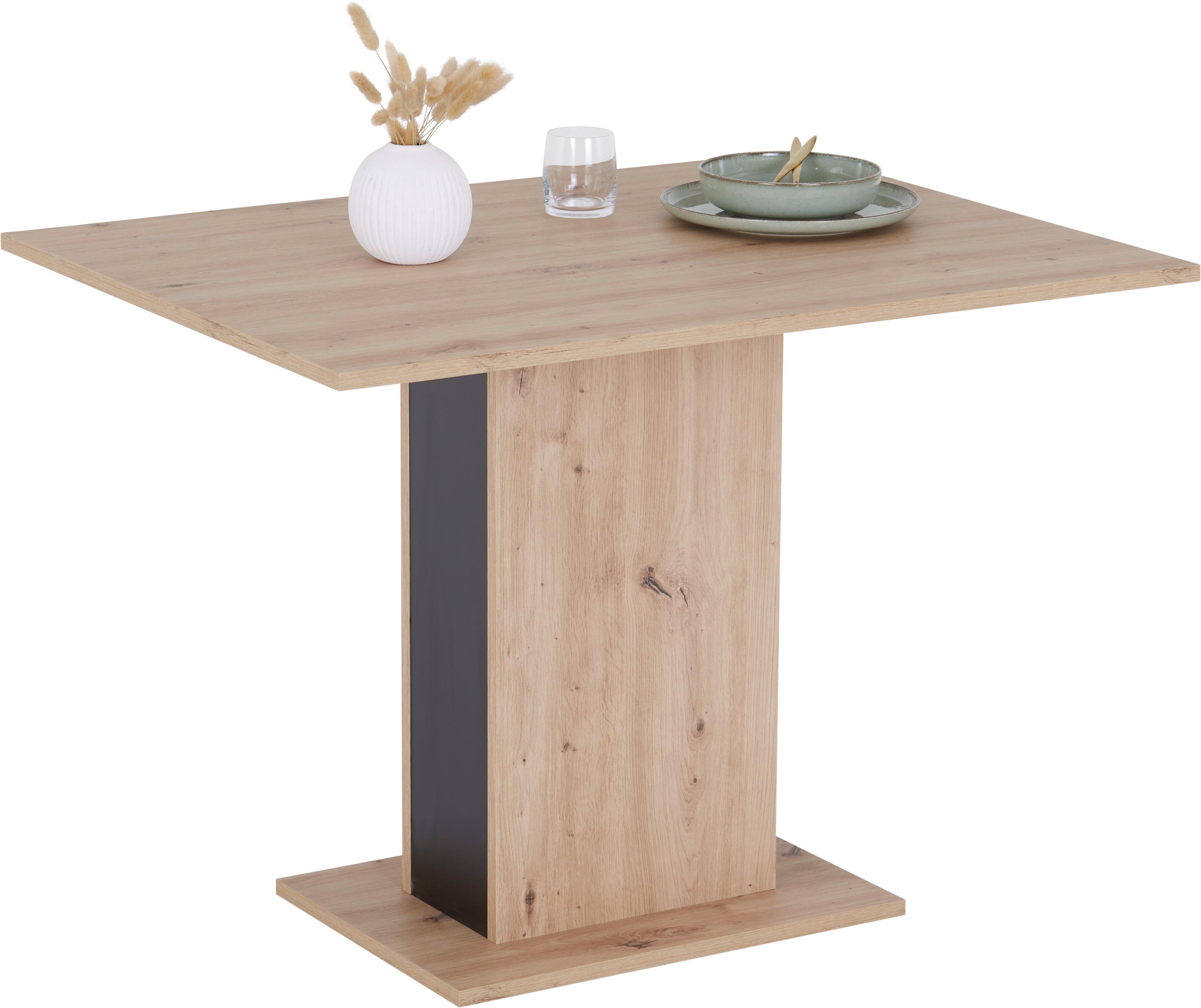 Esstisch Campel 100x75cm Artisan Eiche Dekor - Schwarz/Eiche Artisan, KONVENTIONELL, Holzwerkstoff (100/75/72,5cm)