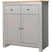 Sideboard Emerald Grau B: 79 cm - Eichefarben/Grau, Design, Holzwerkstoff (79/81/35cm) - MID.YOU
